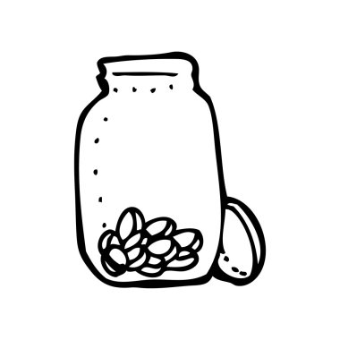 tabletler karikatür kavanoz