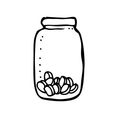 tabletler karikatür kavanoz