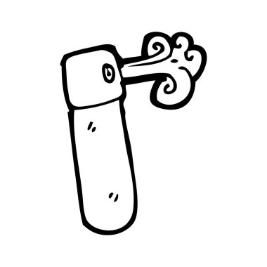 Aerosol sprey karikatür