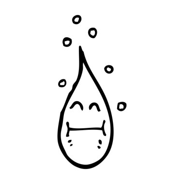 mutlu yağmur damlası karikatür