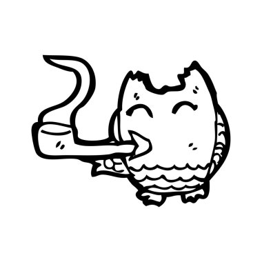 karikatür baykuş yasaktır boru