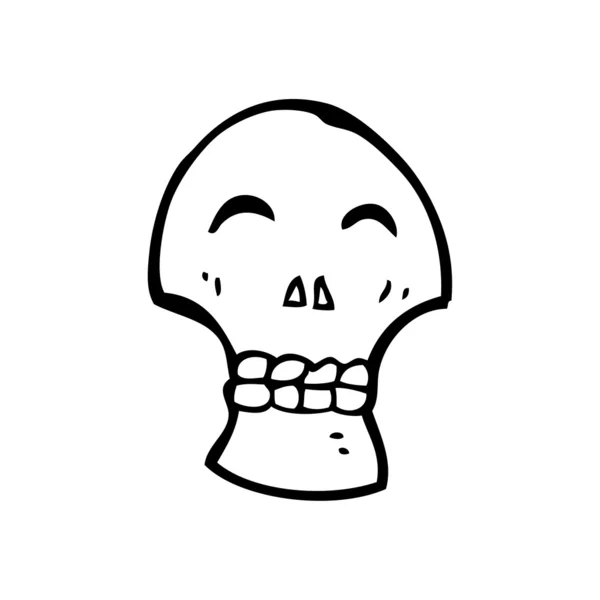 Spooky skull cartoon — Stockový vektor
