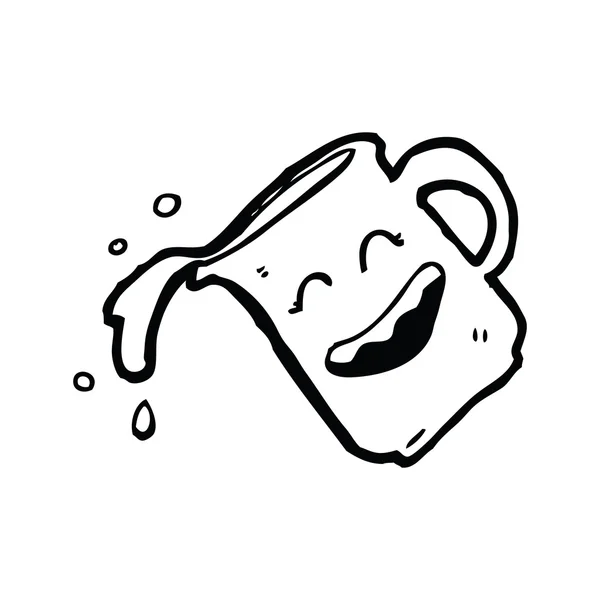 Happy milk jug cartoon — Stock Vector