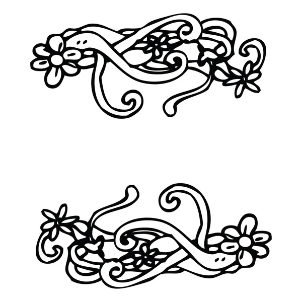 Bordure de fleur décorative — Image vectorielle