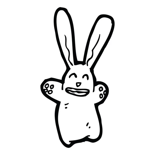 Lustige Kaninchen-Karikatur — Stockvektor