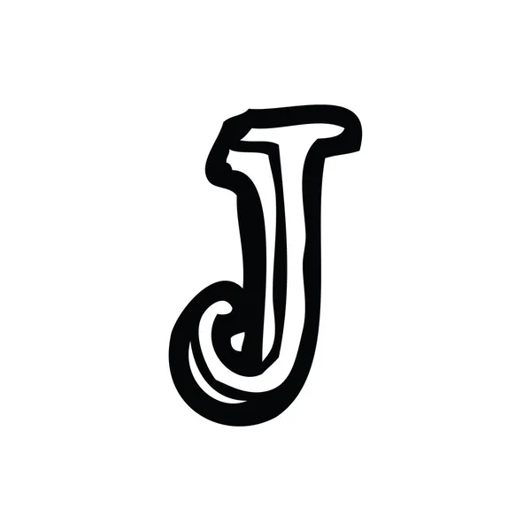 Cartoon letter j — Stock Vector