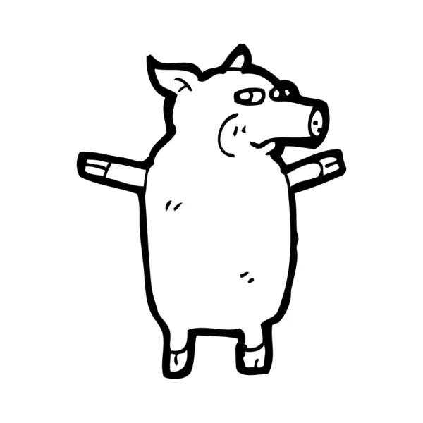 Porc de desene animate — Vector de stoc