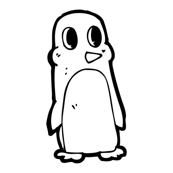 Retro pinguïn cartoon — Stockvector