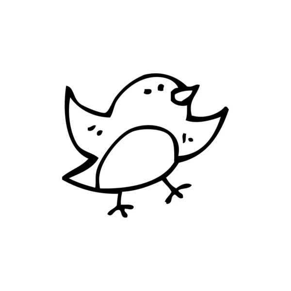 Kis madár rajzfilm — Stock Vector