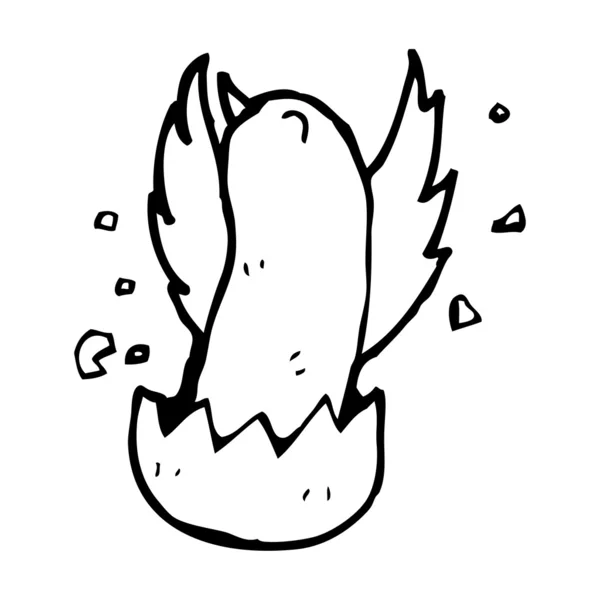 Nyfödda lilla fågel cartoon — Stock vektor