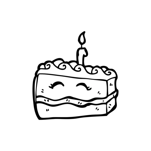 З днем народження торт мультфільм — стоковий вектор