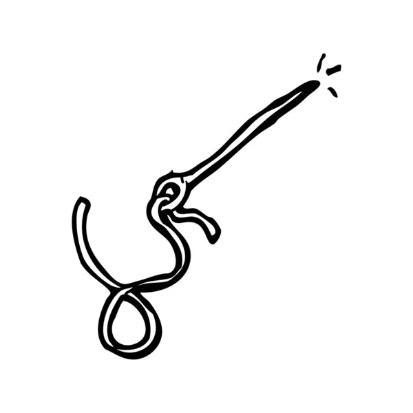 針と糸の漫画 — ストックベクタ