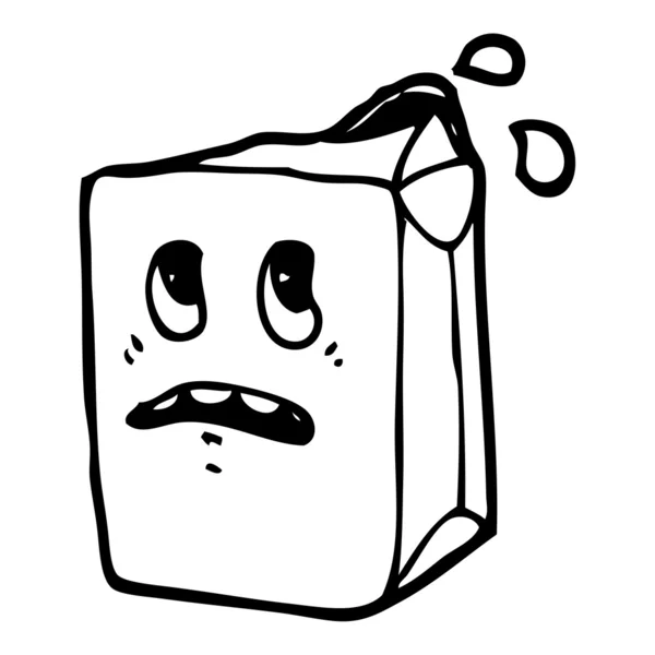 Milk carton cartoon — Stock vektor