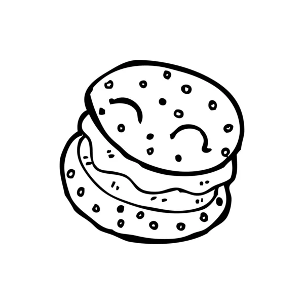 Personagem de desenho animado hambúrguer — Vetor de Stock