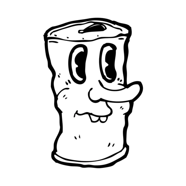Soda can cartoon character — Stock Vector