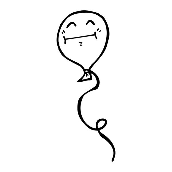 Floating balloon cartoon character — Stock Vector