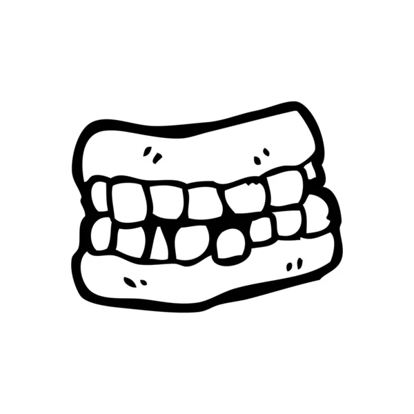 Dibujos animados dientes falsos — Archivo Imágenes Vectoriales