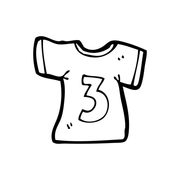 Sport team top cartoon nummer drie — Stockvector