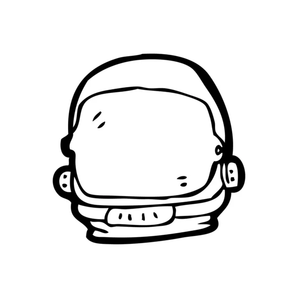 Astronaute casque dessin animé — Image vectorielle