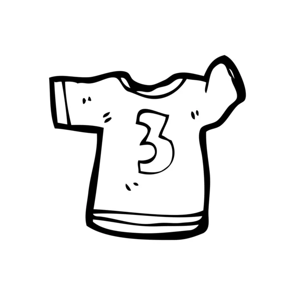 Dibujo camiseta fútbol — Vector de stock