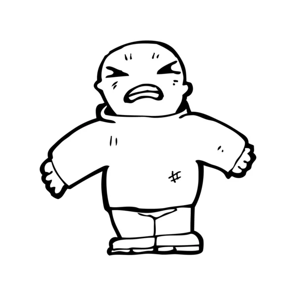 Angry kid cartoon — Stock Vector