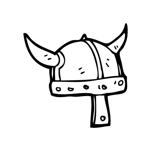 Viking casque dessin animé — Image vectorielle