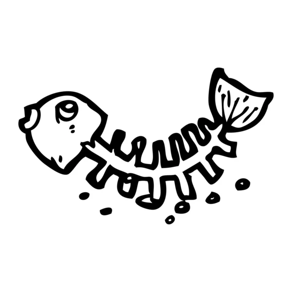 Fischgräten-Karikatur — Stockvektor