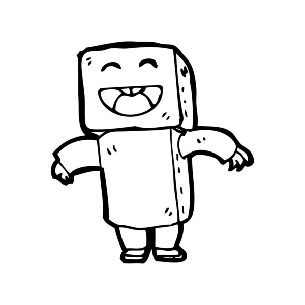 Cardboard robot costume — Stock Vector