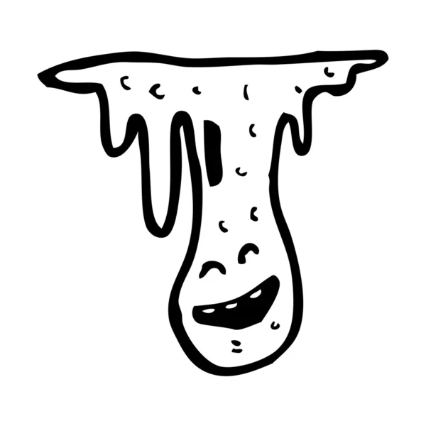 Gross slime monster cartoon — Stock Vector