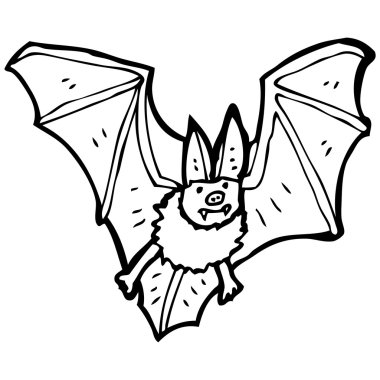 Vampir yarasa karikatür (raster sürüm)