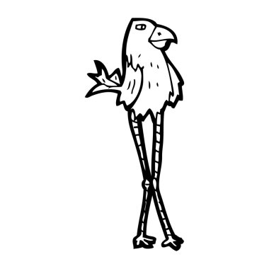 uzun bacaklı kuş çizgi film