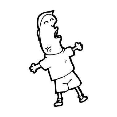 yüksek sesle kişi karikatür