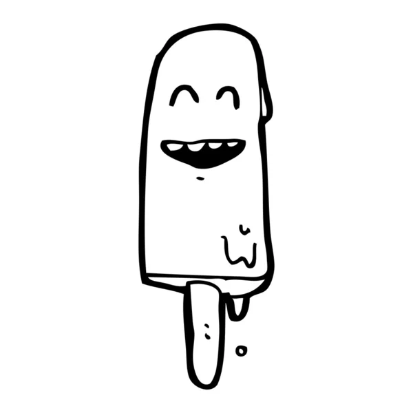 Retro Buz lolly çizgi film karakteri — Stok Vektör