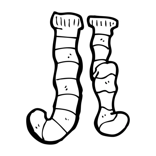 Cartoon lange Socken — Stockvektor
