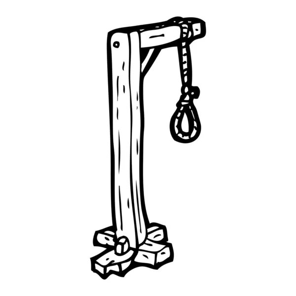 Caricatura de la soga del ahorcado — Vector de stock