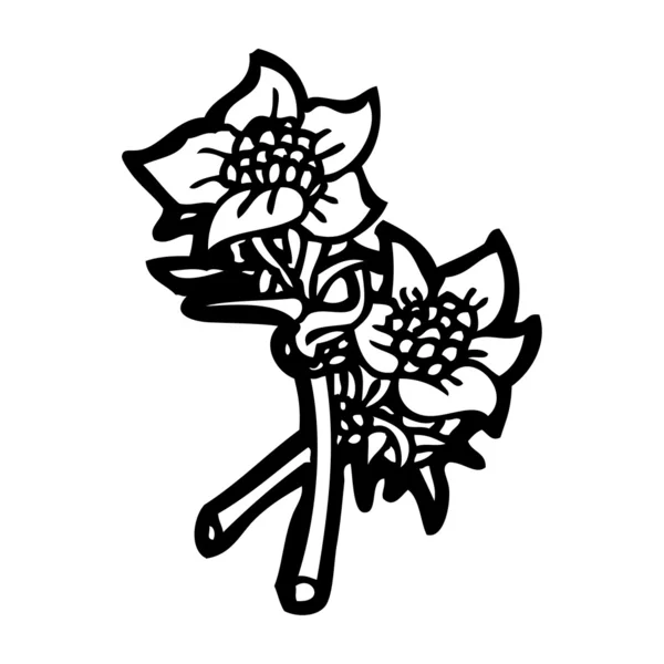 Flower illustration (raster version) — Stock Vector