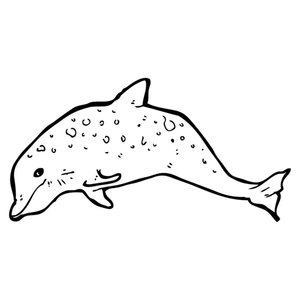 Happy dolphin illustration (raster version) — Stock vektor