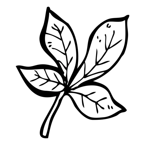 Ilustracja liść (wersja raster) — Wektor stockowy