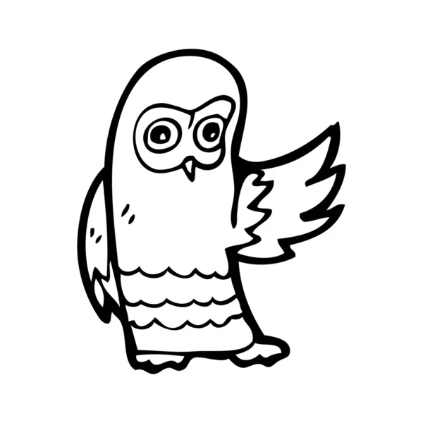 Caricature de hibou — Image vectorielle