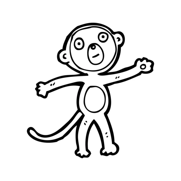 Grappige aap cartoon — Stockvector