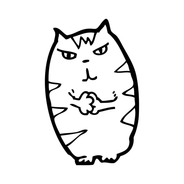 たくらみ猫漫画 — ストックベクタ