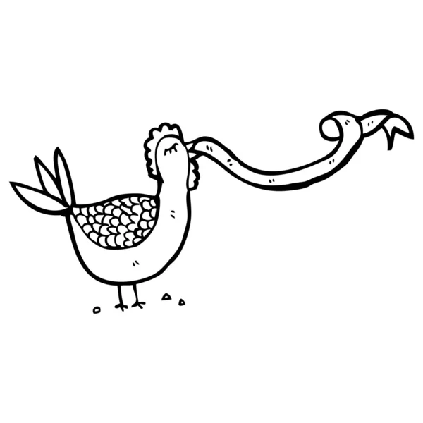Clucking dibujos animados de pollo — Vector de stock