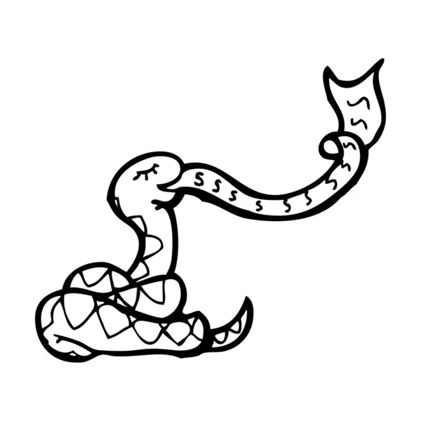 Sifflement serpent dessin animé — Image vectorielle