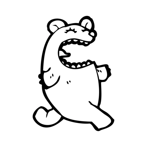Funny bear cartoon — Stock Vector