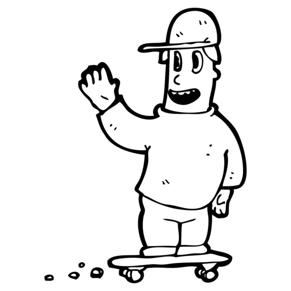 Skater garçon dessin animé — Image vectorielle