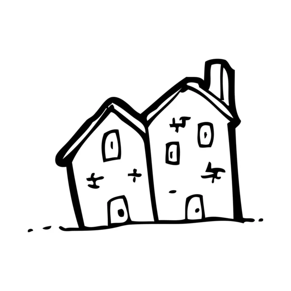 Starý dům kreslený — Stockový vektor