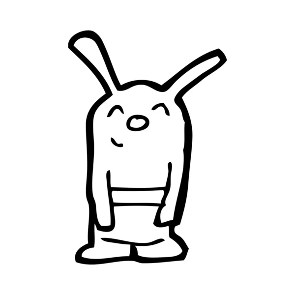 Cartone animato divertente coniglio — Vettoriale Stock