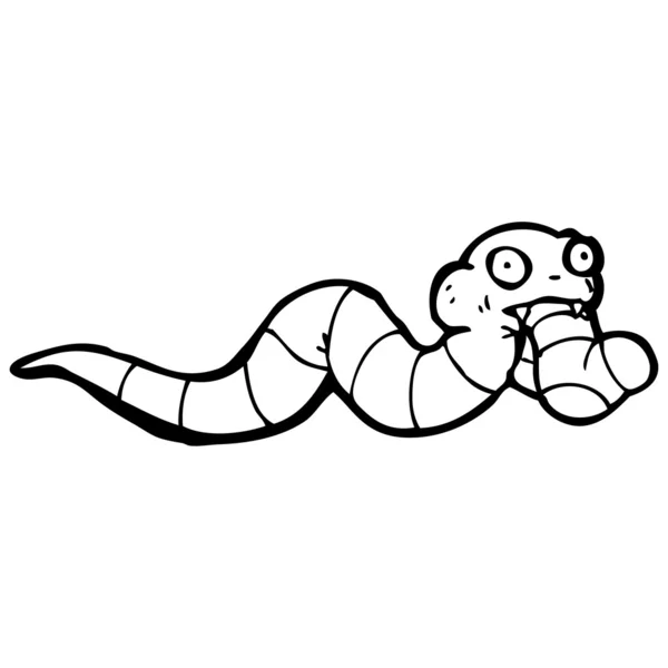 Serpiente comer calcetín dibujos animados — Archivo Imágenes Vectoriales