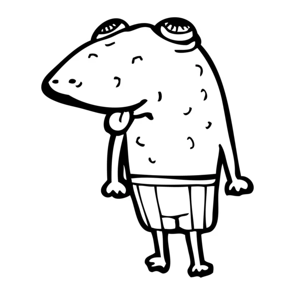 Mutlu kurbağa karikatür — Stok Vektör