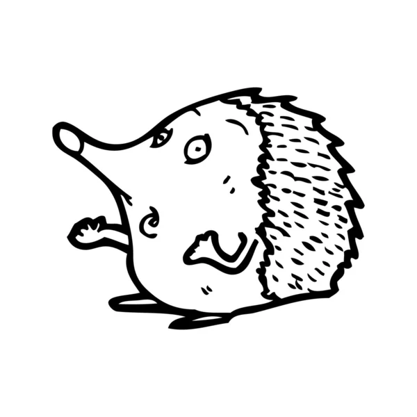 Worried hedgehog cartoon — Stock Vector